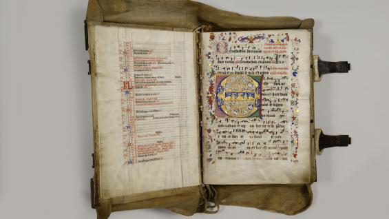 Antiphonar der Anna Hachenberch, Köln, wohl St. Cäcilien, Anna Hachenberch und Fraterherren St. Michael am Weidenbach, um 1520–1530, Museum Schnütgen, Inv. C 44a, fol. 5v–6r, Foto: Rheinisches Bildarchiv, Köln / M. Mennicken Antiphonar der Anna Hachenberch, Köln, wohl St. Cäcilien, Anna Hachenberch und Fraterherren St. Michael am Weidenbach, um 1520–1530, Museum Schnütgen, Inv. C 44a, fol. 5v–6r, Foto: Rheinisches Bildarchiv, Köln / M. Mennicken