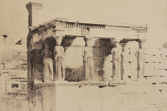 F. A. Oppenheim Akropolis, Athen. Erechtheion. Die Karyatiden, 1853 Salzpapier auf Karton, 23,6, x 32,3 cm Museum Ludwig, Köln Reproduktion: Rheinisches Bildarchiv Köln F. A. Oppenheim Akropolis, Athen. Erechtheion. Die Karyatiden, 1853 Salzpapier auf Karton, 23,6, x 32,3 cm Museum Ludwig, Köln Reproduktion: Rheinisches Bildarchiv Köln