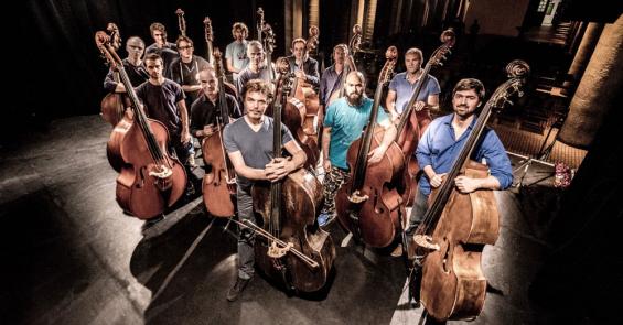 Bei der Musiknacht 2012 trat "Bassmass" erstmals auf: In diesem Jahr loten 13 Musiker die Möglkichkeiten des klassischen Jazz-Basses auf. Foto: Schindelbeck Bei der Musiknacht 2012 trat "Bassmass" erstmals auf: In diesem Jahr loten 13 Musiker die Möglkichkeiten des klassischen Jazz-Basses auf. Foto: Schindelbeck