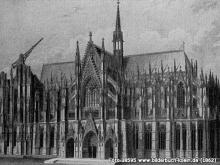 Der Kölner Dom im 19. Jahrhundert. Foto: Bilderbuch-koeln.de