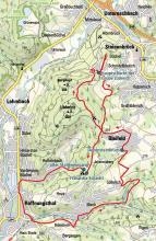Tour: Erzbergbau im Bensberger Revier Streckenskizze (Bachem-Verlag)