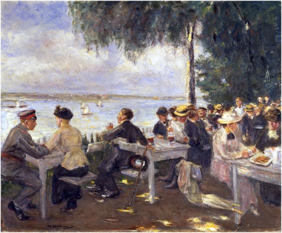 Ein Klassiker des deutschen Impressionismus, jetzt in Köln: Max Liebermanns "Gartenlokal an der Havel" (1916). @ Staatliche Museen zu Berlin, Nationalgalerie Ein Klassiker des deutschen Impressionismus, jetzt in Köln: Max Liebermanns "Gartenlokal an der Havel" (1916). @ Staatliche Museen zu Berlin, Nationalgalerie