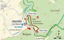 Die Wanderroute (Karte: Barbara Köhler)