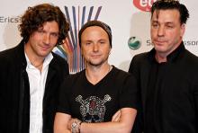 Christopher Schneider, Paul Landers und Till Lindemann (v.l.n.r.) Schlagzeuger, Gitarrist und Sänger von Rammstein. (Foto: ddp) Christopher Schneider, Paul Landers und Till Lindemann (v.l.n.r.) Schlagzeuger, Gitarrist und Sänger von Rammstein. (Foto: ddp)