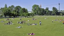 Oase auf der Schäl Sick: Der Rheinpark am Rheinufer Foto: imago/imagebroker