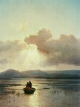 Pieter Lodewyk Kuhnens "Landschaft mit See und Kahn" ist im Wallraf-Richartz-Museum zu sehen. (Foto: wallfar-Richartz-Museum & Fondation Corbound) Pieter Lodewyk Kuhnens "Landschaft mit See und Kahn" ist im Wallraf-Richartz-Museum zu sehen. (Foto: wallfar-Richartz-Museum & Fondation Corbound)