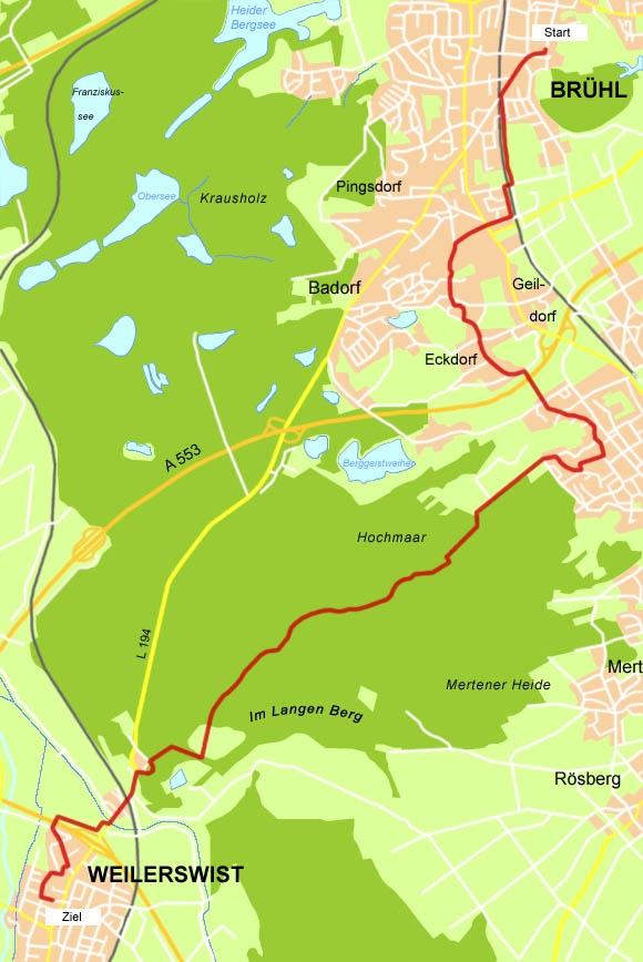 Jakobsweg Süd von Brühl nach Weilerswist koeln.de