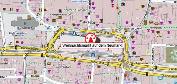 Weihnachtsmarkt auf dem Neumarkt | koeln.de Weihnachtsmarkt auf dem Neumarkt | koeln.de