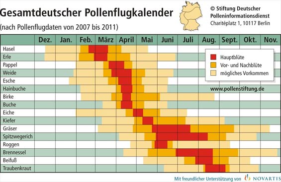 Pollenflugkalender Pollenflugkalender