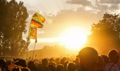 Festival Summerjam in der Dämmerung.