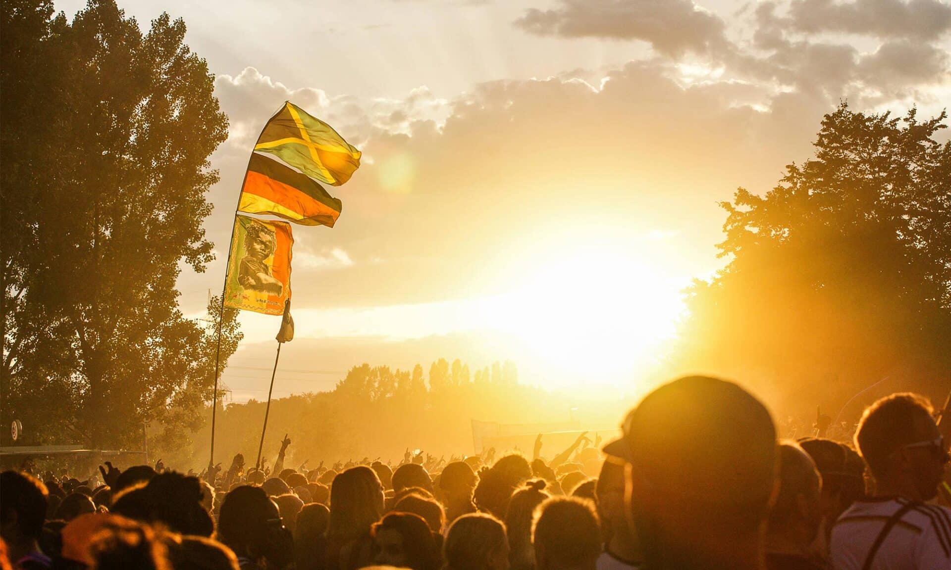 Festival Summerjam in der Dämmerung.
