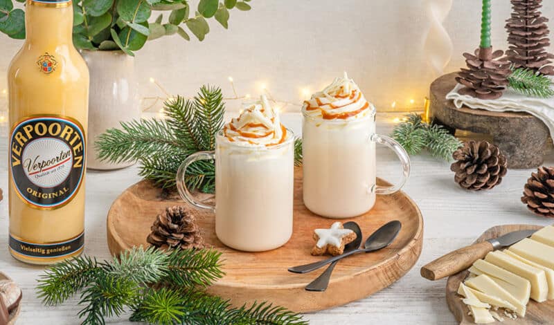 Weisse Karamell-Schokolade mit Eierlikör