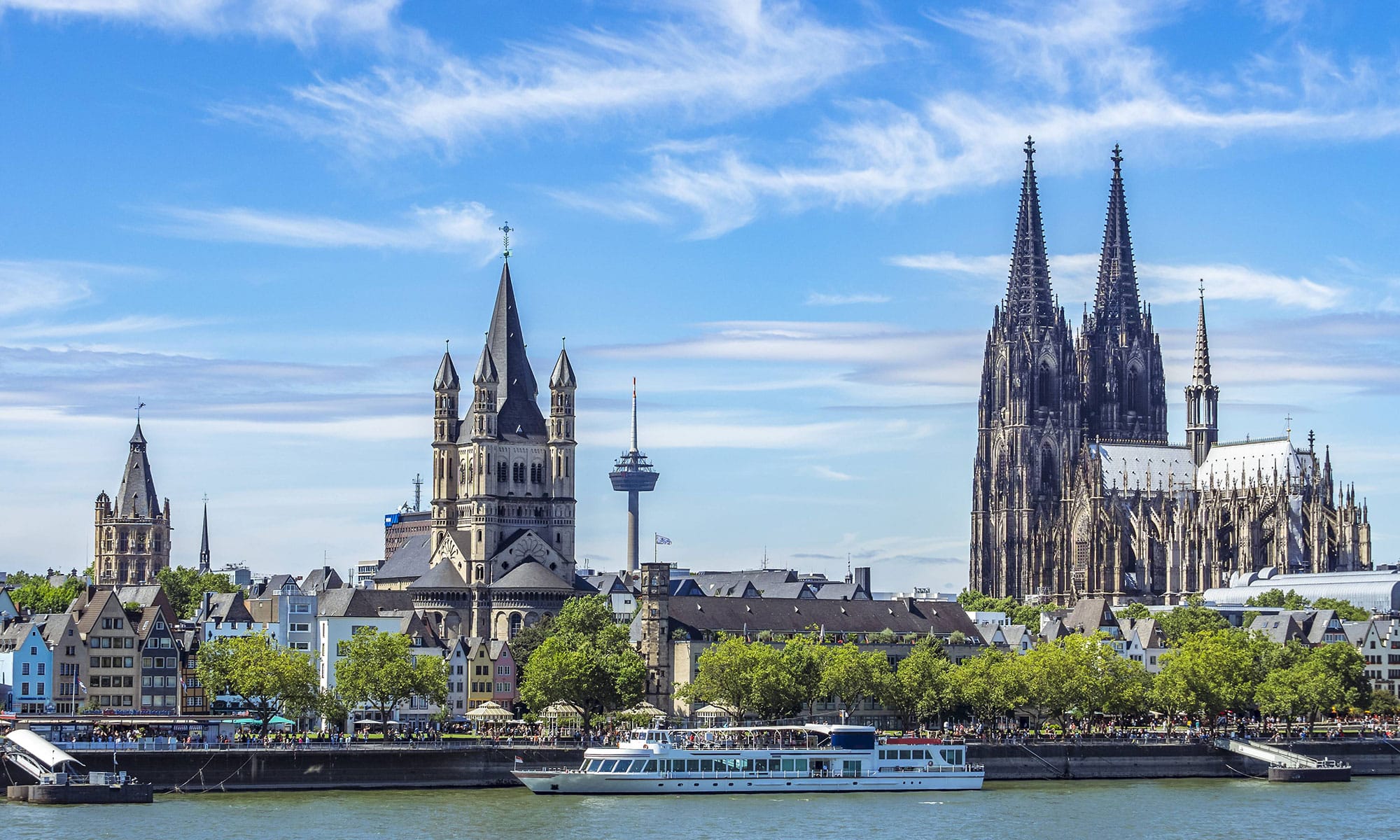 Rheinpanorama mit Groß St. Martin und Dom