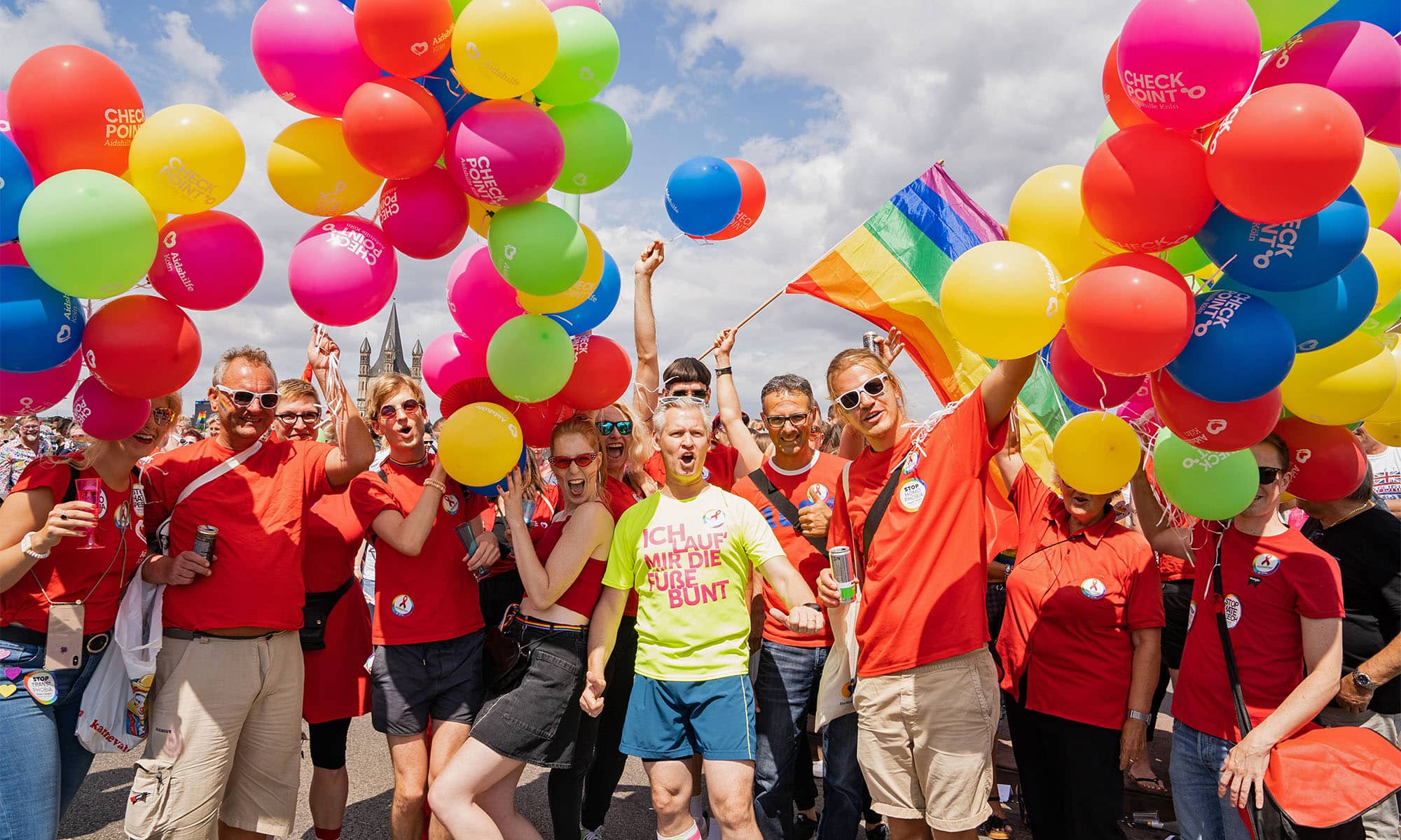 Teilnehmer am CSD-Straßenfest in Köln.