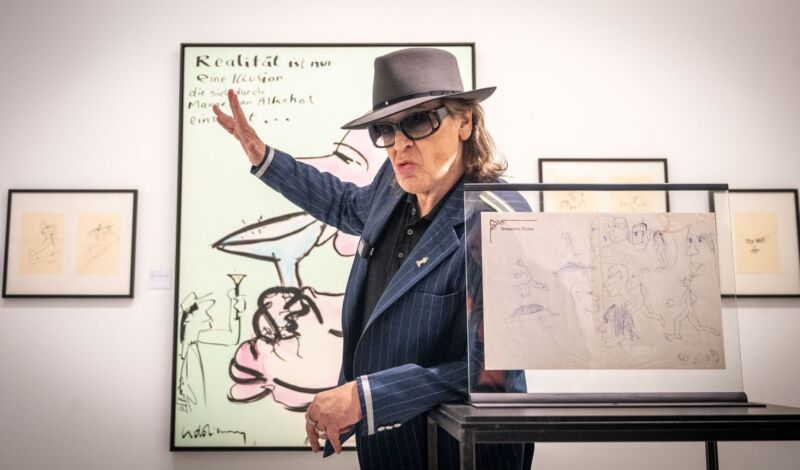 Udo Lindenberg in seiner Ausstellung in Oberhausen