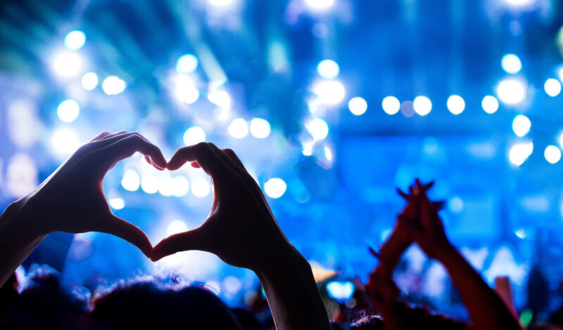 Publikum während eines Konzerts