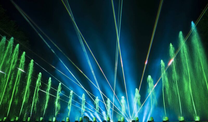 Lichtshow bei der Klangwelle in Bad Neuenahr