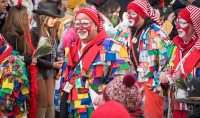 Teilnehmer beim Karnevalsumzug Nippes