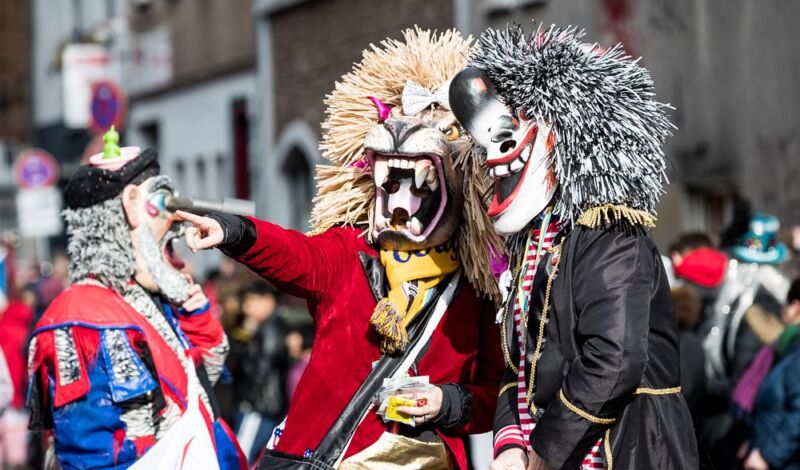 Teilnehmer beim Karnevalsumzug Ehrenfeld