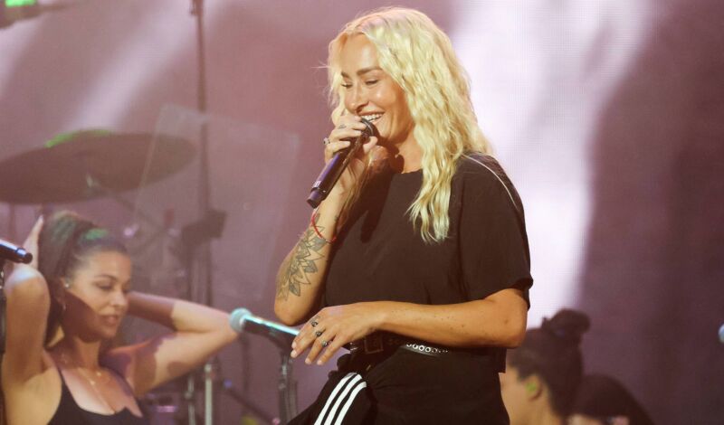 Sängerin Sarah Connor bei einem Konzert