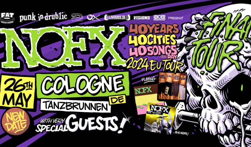 Tourplakat der Abschiedstour der amerikanischen Punkband NOFX