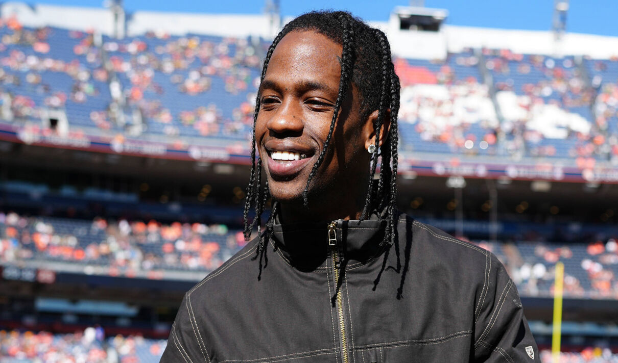 US-Rapper Travis Scott in einem Footballstadion