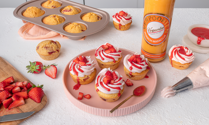 Erdbeer-Cupcakes mit Frosting