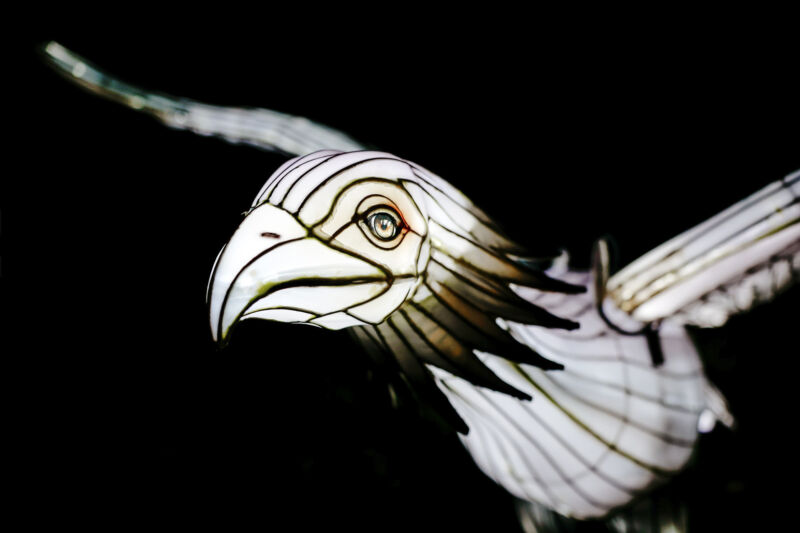 Leuchtende Figur während China Lights im Kölner Zoo