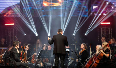 Bühnenszene des Konzerts Der Herr der Ringe / Der Hobbit in Concert