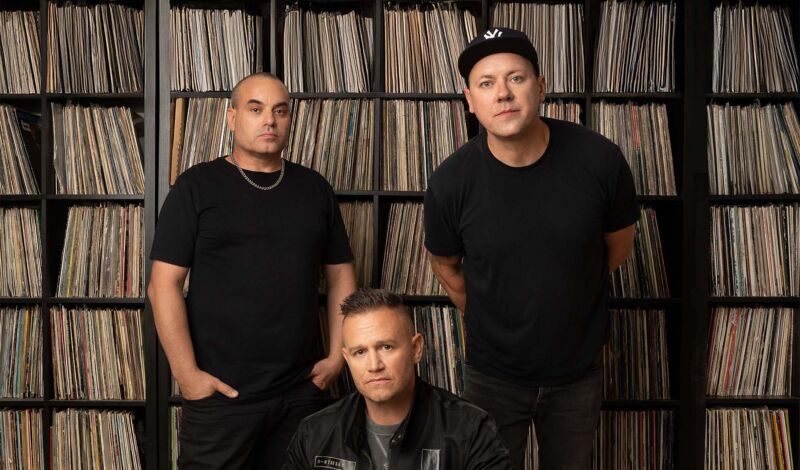 Die drei Rapper des australischen Hip-Hop-Trioas Hilltop Hoods.
