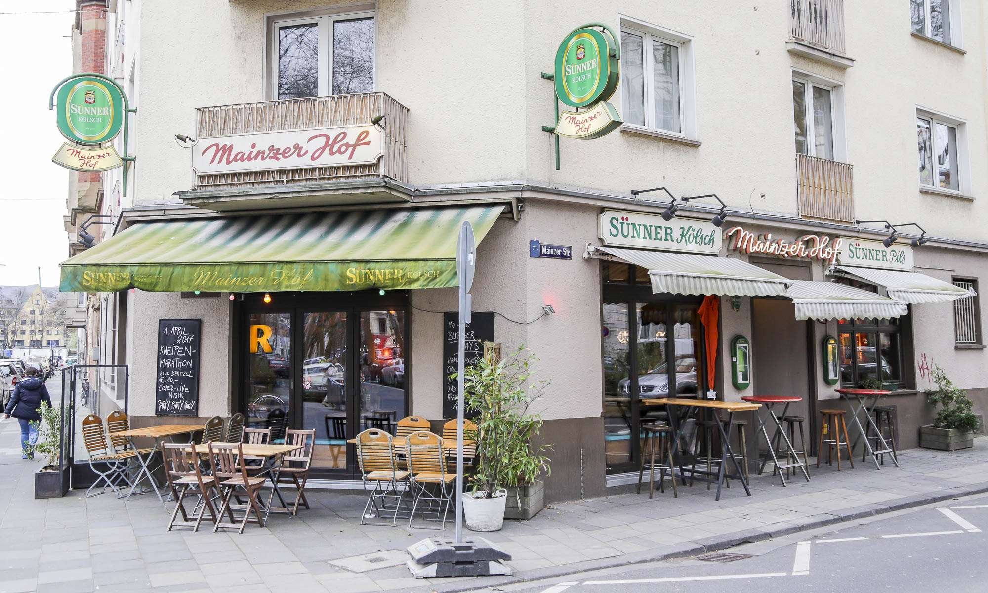 Außenansicht des Gasthauses Mainzer Hof in der Kölner Südstadt