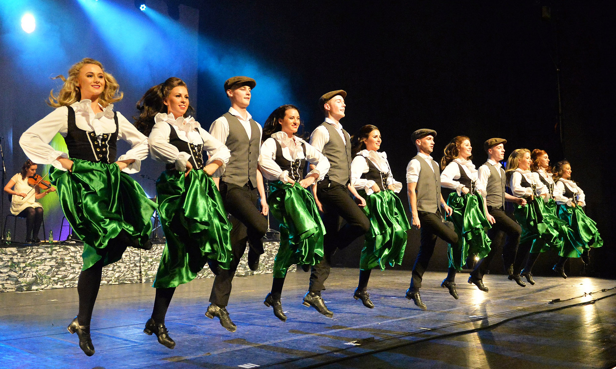 Die Tanzgruppe Danceperados of Ireland auf der Bühne
