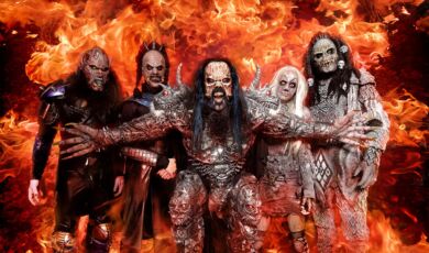 Die finnische Hardrock- und Metalband Lordi.