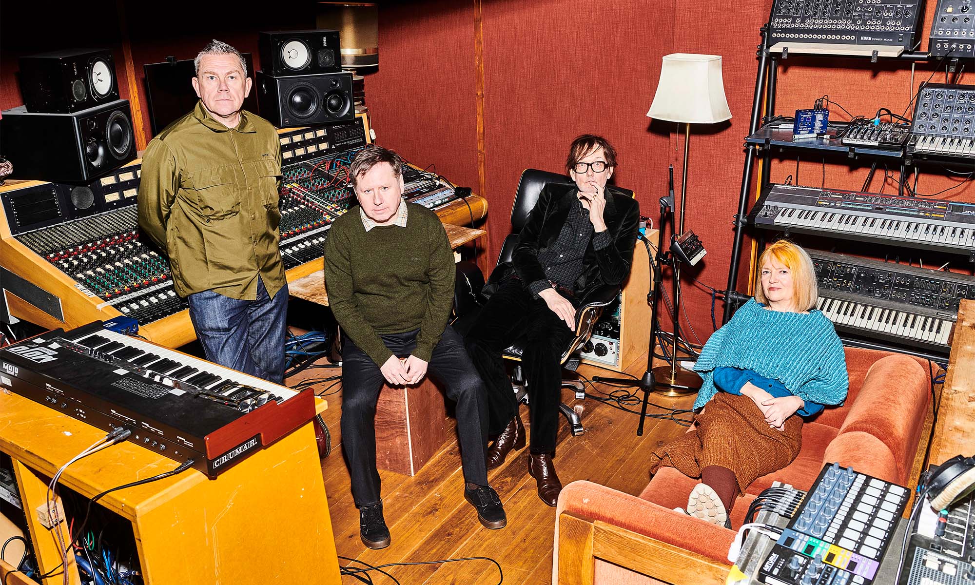 Die britische Band Pulp im Studio.