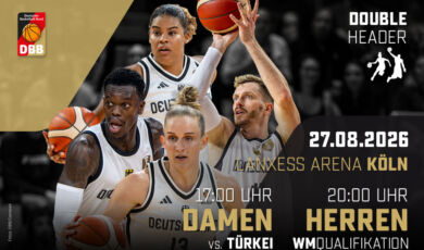 Plakat für die Basketballveranstaltung "Doubleheader"