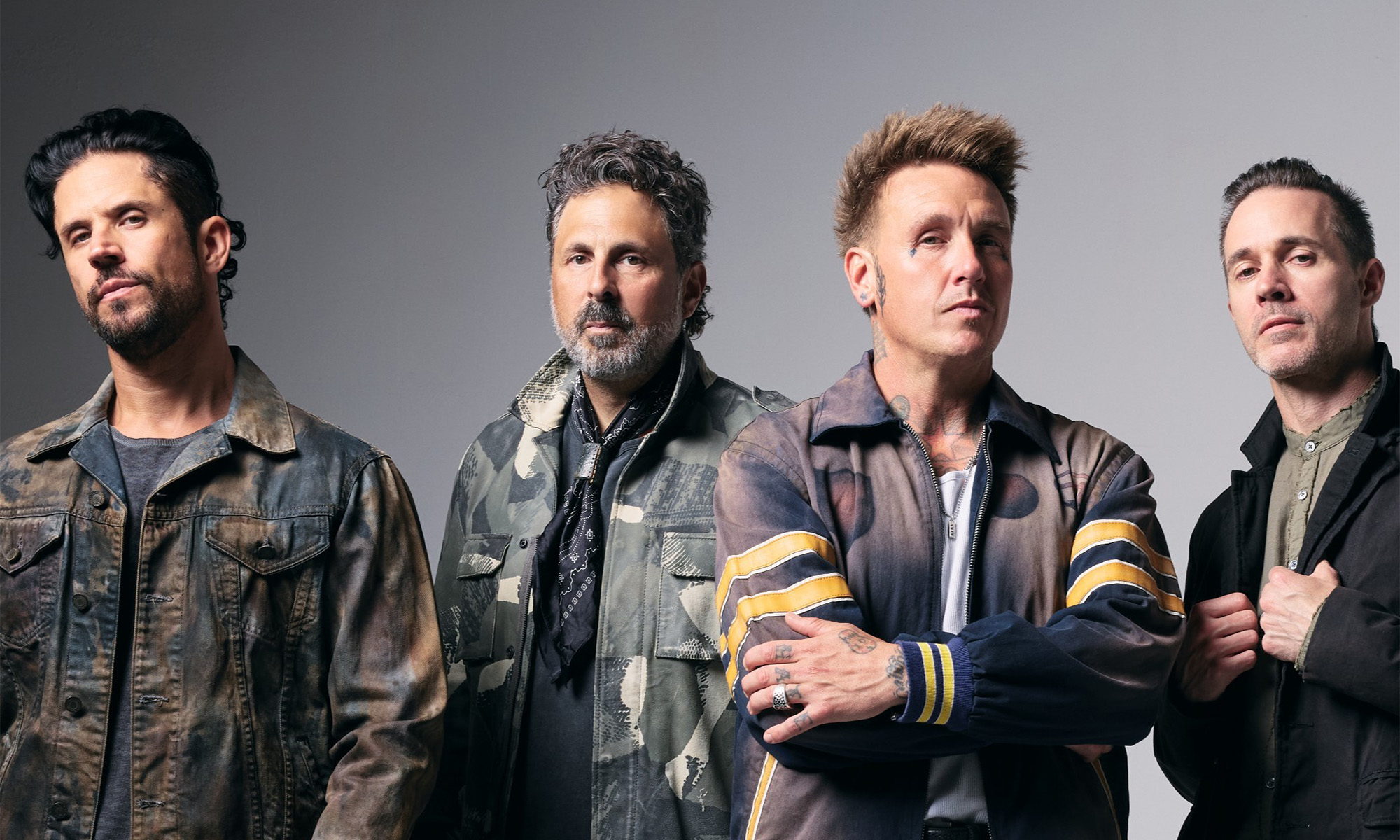 Die vier Musiker der US-amerikanischen Rockband Papa Roach